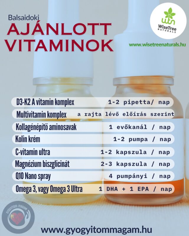 AJÁNLOTT VITAMINOK