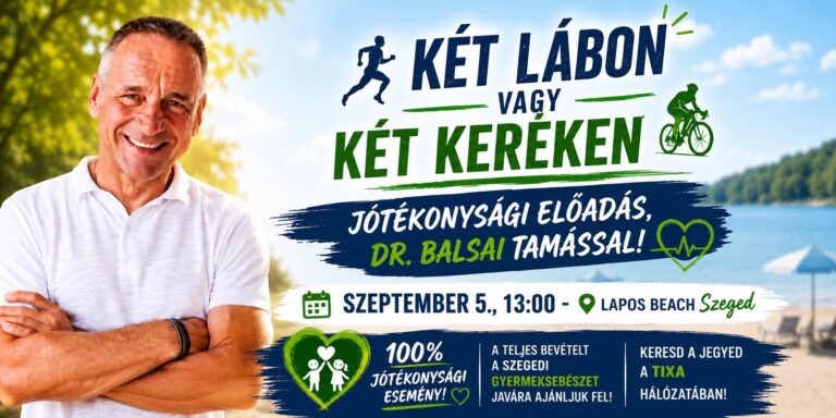 JÓTÉKONYSÁGI NAP 09.05. – Kétlábon vagy kétkeréken a Gyermeksebészetért