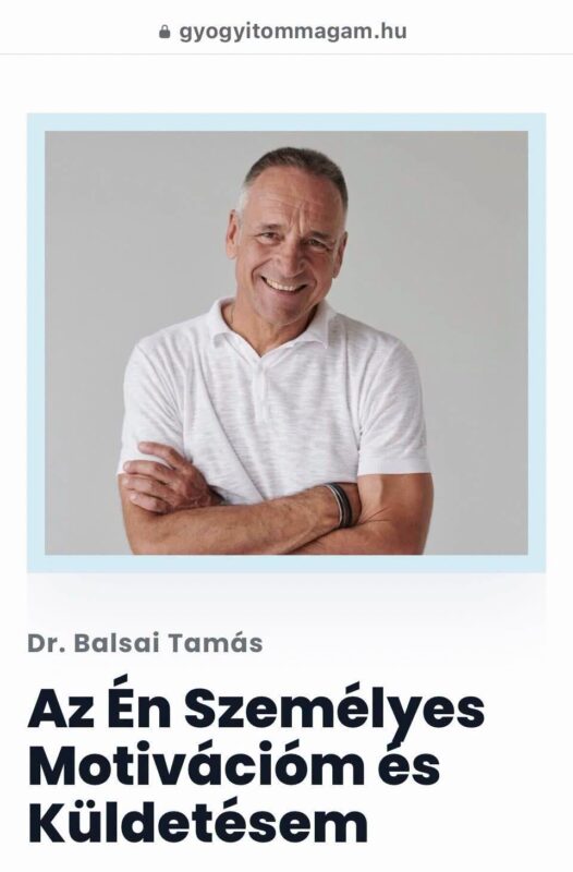 Dr. Balsai Tamás útja BALSAIDOKI-ig