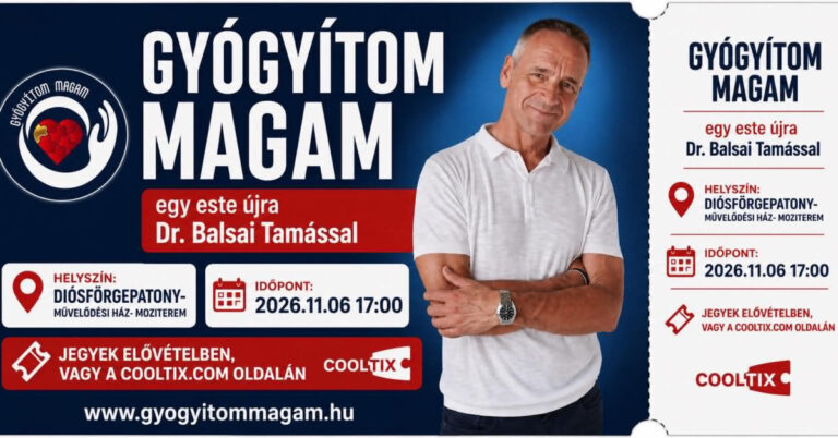 Nov. 6. 17.00. Egy újabb este dr. Balsai Tamással – Diósförgepatony/Szlovákia
